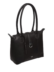 Cultured London 'Uma' Leather Black Tote Bag - Image 4 of 7