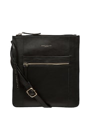 Pure Luxuries London 'Folkestone' Leather Cross-Body Black Bag - Image 4 of 6