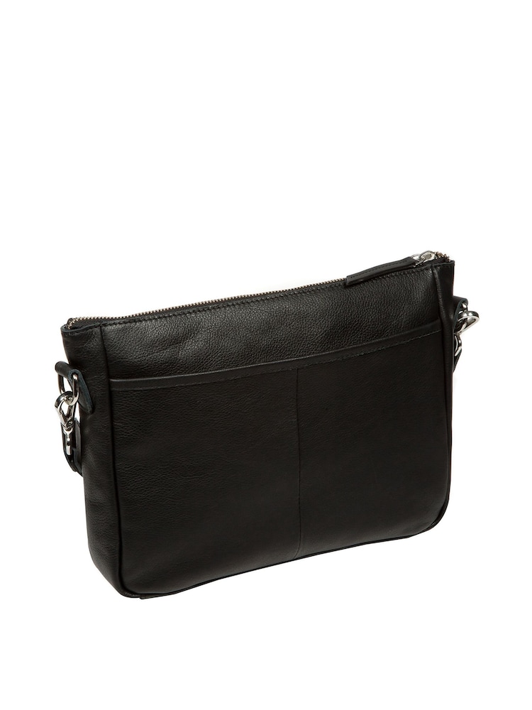 Cultured London 'Orly' Leather Cross-Body Black Bag - Image 2 of 7 Cultured London 'Orly' Leather Cross-Body Black Bag - Image 2 of 7