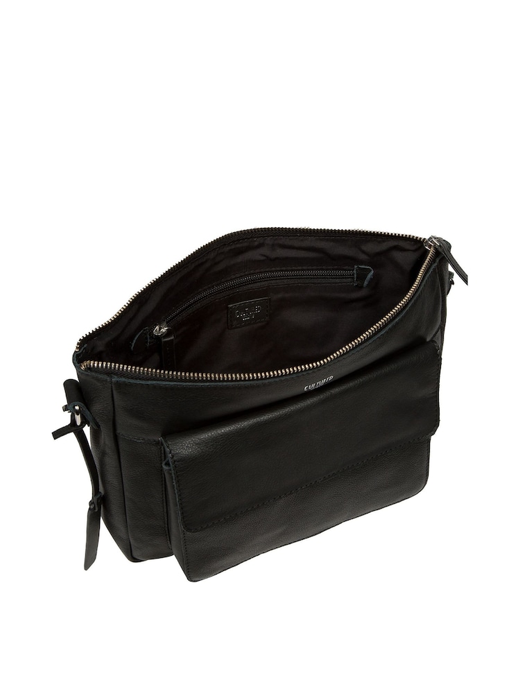 Cultured London 'Orly' Leather Cross-Body Black Bag - Image 3 of 7