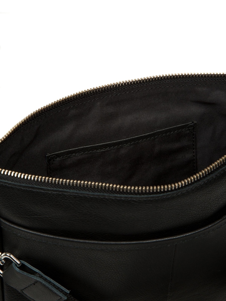 Cultured London 'Orly' Leather Cross-Body Black Bag - Image 5 of 7