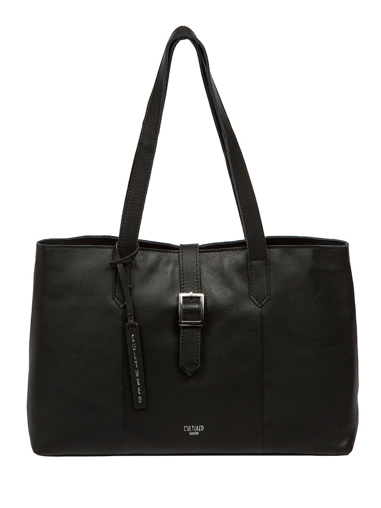 Cultured London 'Noelle' Leather Black Handbag - Image 1 of 7