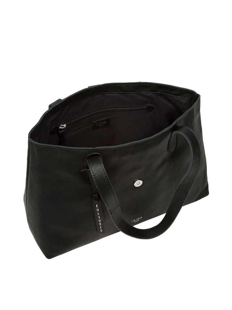 Cultured London 'Noelle' Leather Black Handbag - Image 3 of 7