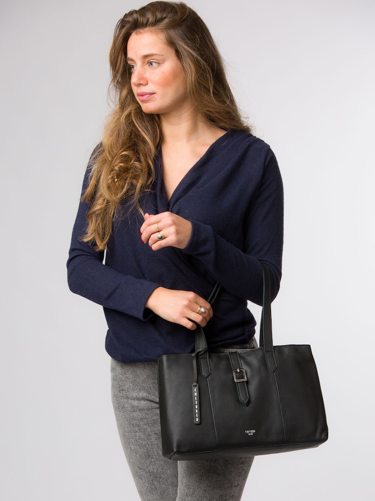 Cultured London 'Noelle' Leather Black Handbag - Image 6 of 7