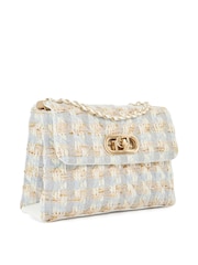 Dune London Blue Regent Small Quilted Shoulder Bag - Image 4 of 6