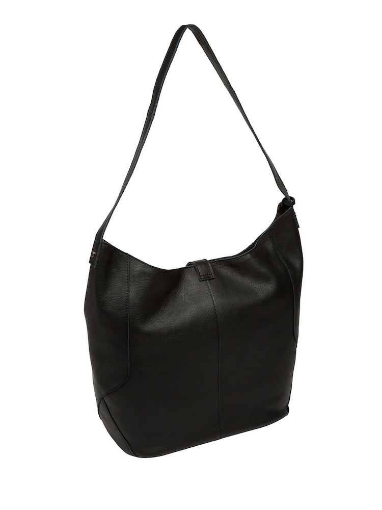 Cultured London 'Leilani' Leather Black Shoulder Bag - Image 2 of 7