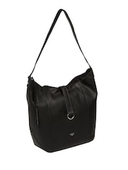 Cultured London 'Leilani' Leather Black Shoulder Bag - Image 4 of 7