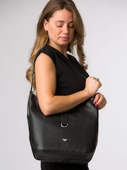 Cultured London 'Leilani' Leather Black Shoulder Bag - Image 6 of 7