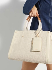 Dune London Cream Dancing Mono Sling Back Kitten Bag - Image 1 of 5