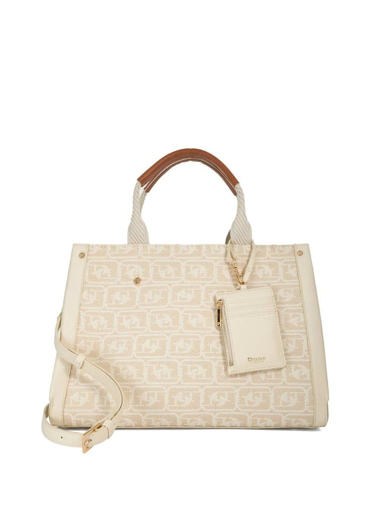 Dune London Cream Dancing Mono Sling Back Kitten Bag - Image 2 of 5