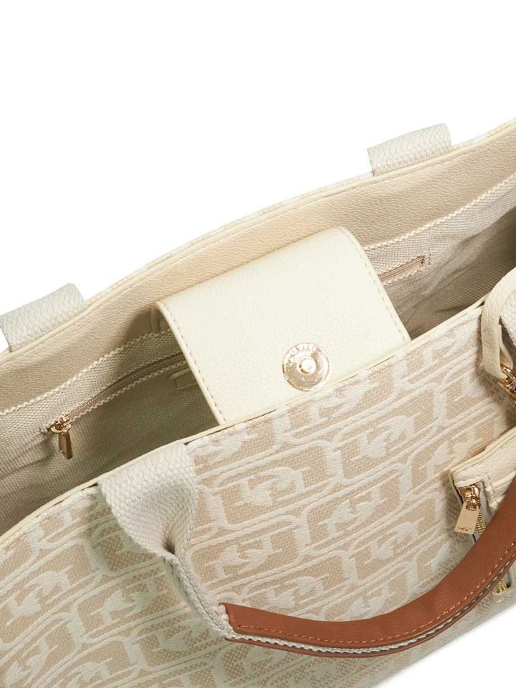 Dune London Cream Dancing Mono Sling Back Kitten Bag - Image 5 of 5