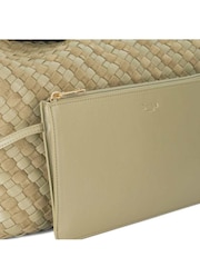Dune London Green Deliberate Large Woven Slouch Bag - Image 4 of 5