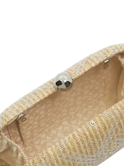 Dune London Silver Extra Oval Woven Clutch Bag - Image 5 of 5