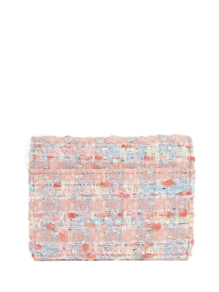 Dune London Pink Kisses Bouclé Coin Purse With Chain - Image 3 of 5