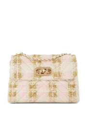 Dune London Pink Regent Small Quilted Shoulder Bag - Image 1 of 6