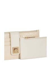 Dune London Cream Karlos Long Turn Lock Purse - Image 3 of 4