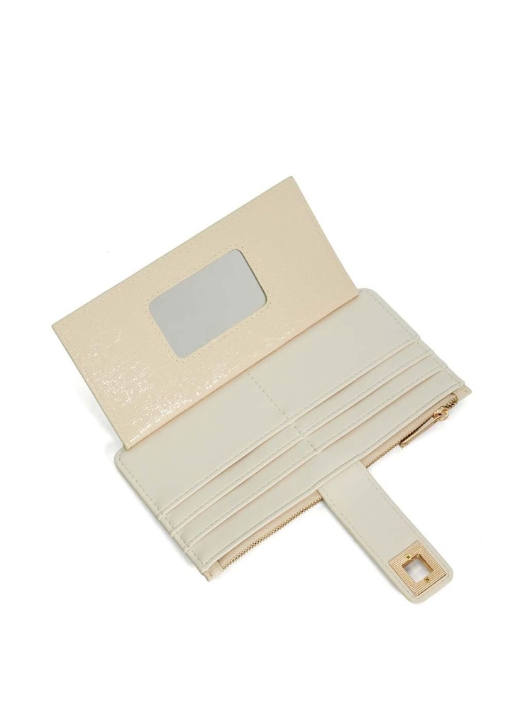 Dune London Cream Karlos Long Turn Lock Purse - Image 4 of 4