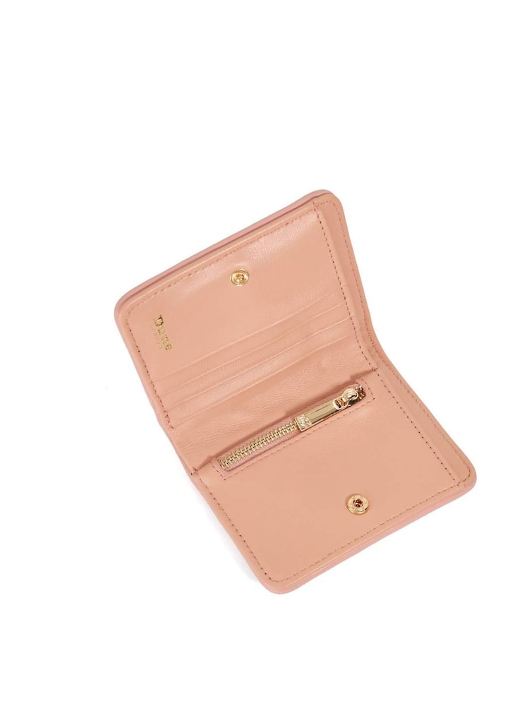 Dune London Baby Pink Kaci Bug Quilt Cardholder Purse - Image 3 of 5