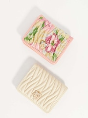 Dune London Baby Pink Kaci Bug Quilt Cardholder Purse - Image 4 of 5