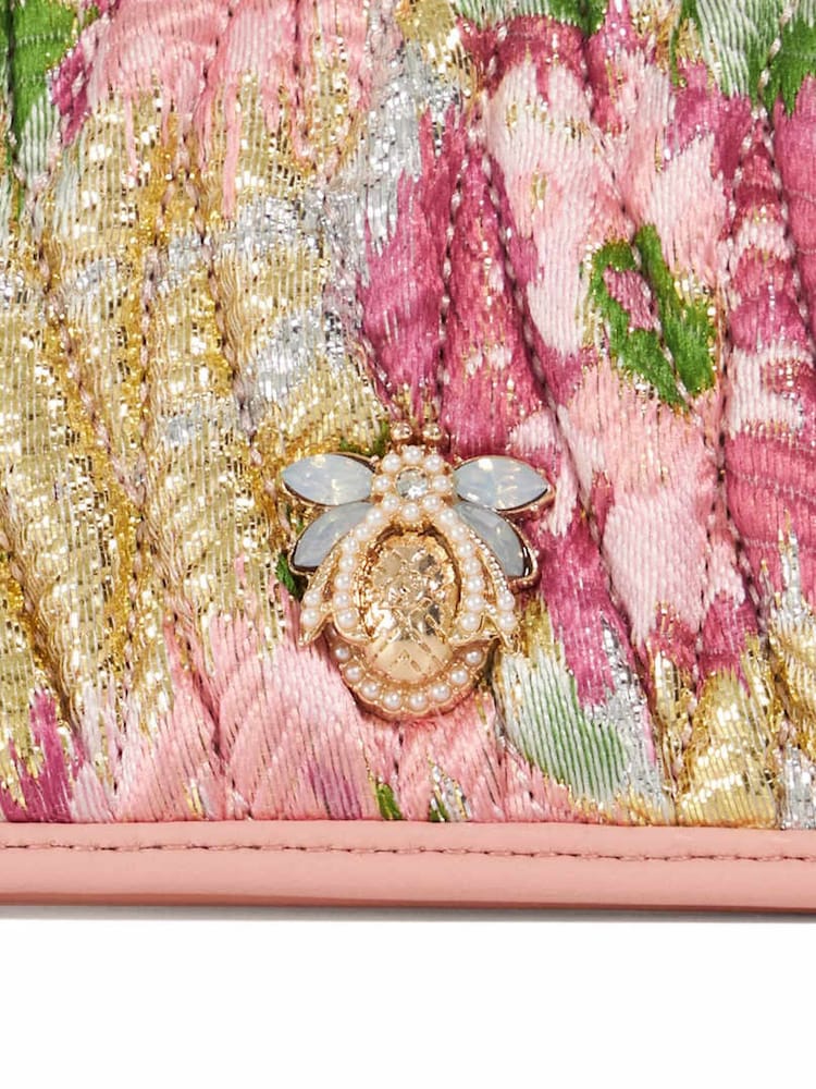 Dune London Baby Pink Kaci Bug Quilt Cardholder Purse - Image 5 of 5