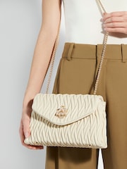 Dune London Cream Darling Bug Quilt Shoulder Bag - Image 6 of 6