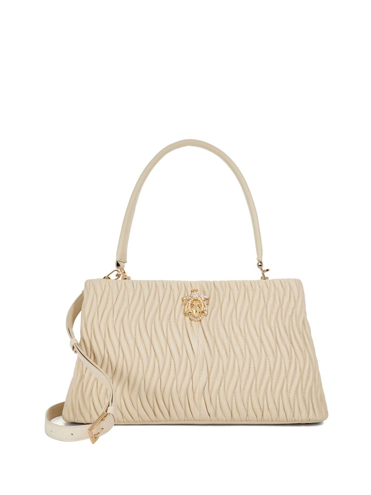Dune London Cream Large Darla Wave Quilt Bag - Image 2 of 5