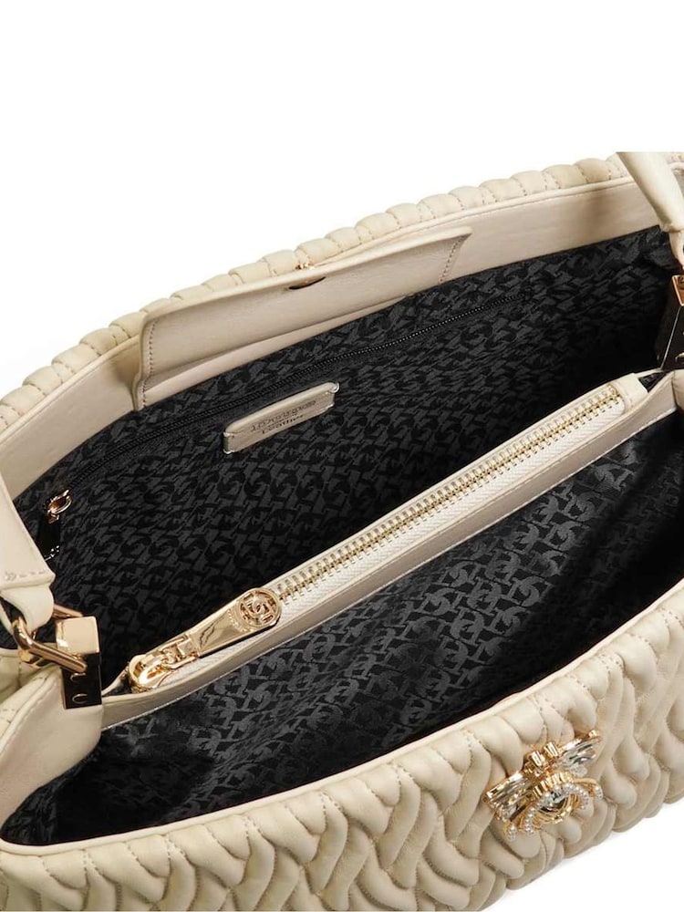 Crème - Dune London Large Darla Wave Quilt Bag - Image 4 of 5
