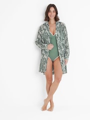 Tog 24 Green Womens Ronda Long Sleeve 100% Cotton Shirt - Image 2 of 7
