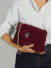 Dune London Red Darling Bug Quilt Shoulder Bag - Image 6 of 6