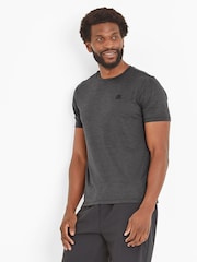 Schwarz - Tog 24 Mens Boyton Tech Short Sleeve 100% Cotton Top - Bild 5 von 6