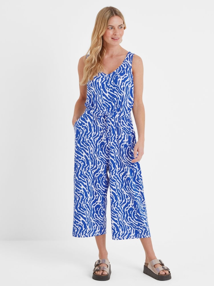Tog 24 Blue Womens Emmie Wavy Print Jumpsuit - Image 2 of 6