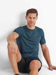 Tog 24 Green Mens Boyton Tech Short Sleeve 100% Cotton Top - Image 4 of 6
