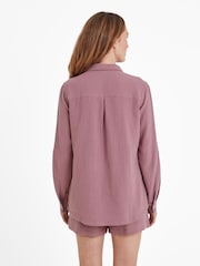 Tog 24 Purple Cruise Long Sleeve 100% Cotton Shirt - Image 3 of 7