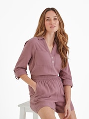 Tog 24 Purple Cruise Long Sleeve 100% Cotton Shirt - Image 4 of 7