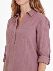 Tog 24 Purple Cruise Long Sleeve 100% Cotton Shirt - Image 5 of 7
