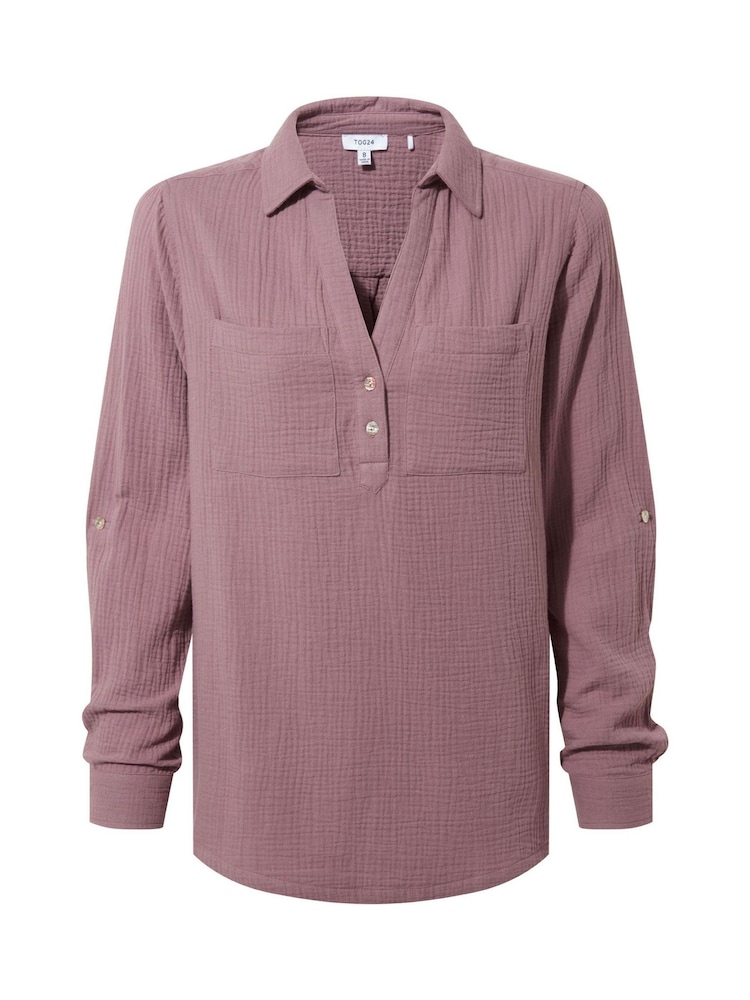Tog 24 Purple Cruise Long Sleeve 100% Cotton Shirt - Image 7 of 7