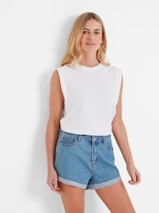 Tog 24 White Womens April 100% Cotton Vest - Image 3 of 7