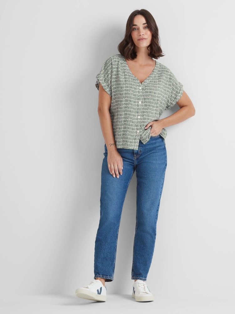 Tog 24 Womens Meredith Short Sleeve Dash Print Shirt - صورة 2 من 7