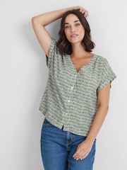 Tog 24 Womens Meredith Short Sleeve Dash Print Shirt - صورة 3 من 7