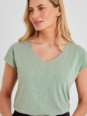 Tog 24 Green Womens Justine 100% Cotton T-Shirt - Image 5 of 6
