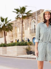 Tog 24 Green Womens Kadina Long Sleeve Dash Print Shirt - Image 1 of 6