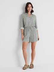 Tog 24 Green Womens Kadina Long Sleeve Dash Print Shirt - Image 2 of 6
