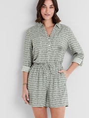 Tog 24 Green Womens Kadina Long Sleeve Dash Print Shirt - Image 3 of 6