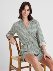 Tog 24 Green Womens Kadina Long Sleeve Dash Print Shirt - Image 4 of 6
