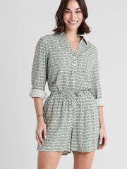 Tog 24 Green Womens Kadina Long Sleeve Dash Print Shirt - Image 5 of 6