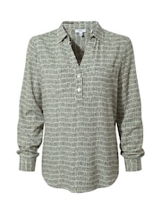 Tog 24 Green Womens Kadina Long Sleeve Dash Print Shirt - Image 6 of 6