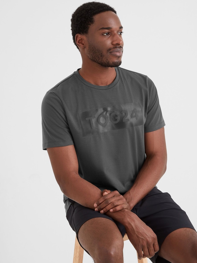 Tog 24 Grey Mens Airwell Tech Short Sleeve Top - Image 4 of 5