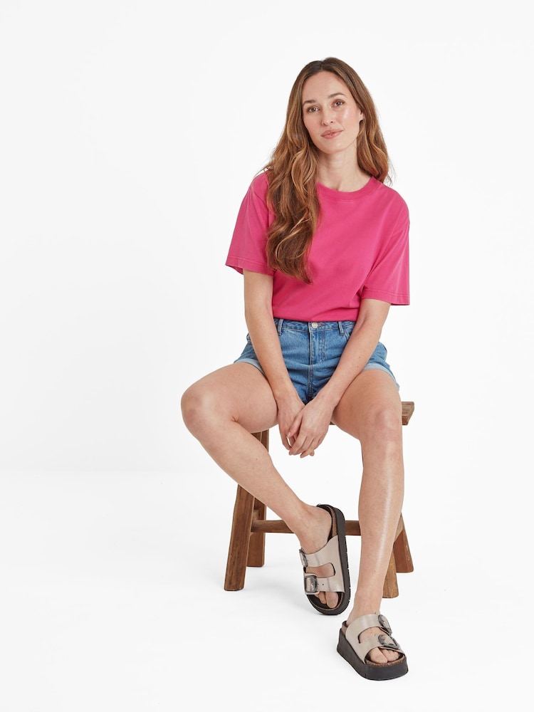 Tog 24 Pink Womens Erica 100% Cotton T-Shirt - Image 4 of 6