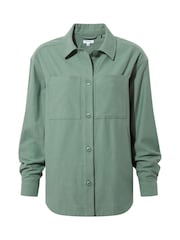 Tog 24 Green Womens Risna 100% Cotton Shacket - Image 6 of 6