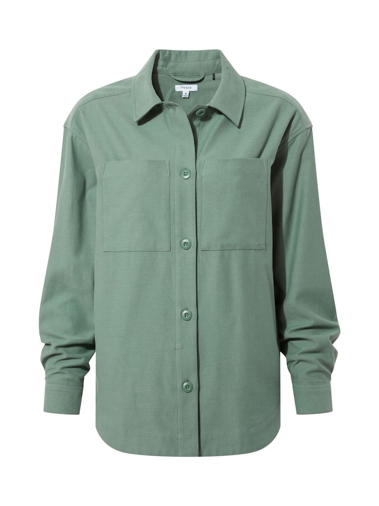Tog 24 Green Womens Risna 100% Cotton Shacket - Image 6 of 6